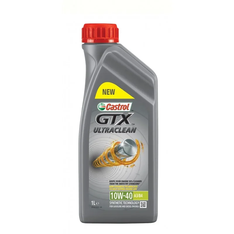 15A4DE CASTROL Моторное масло 10W40 полусинтетическое GTX Ultraclean 1 л (фото 1)