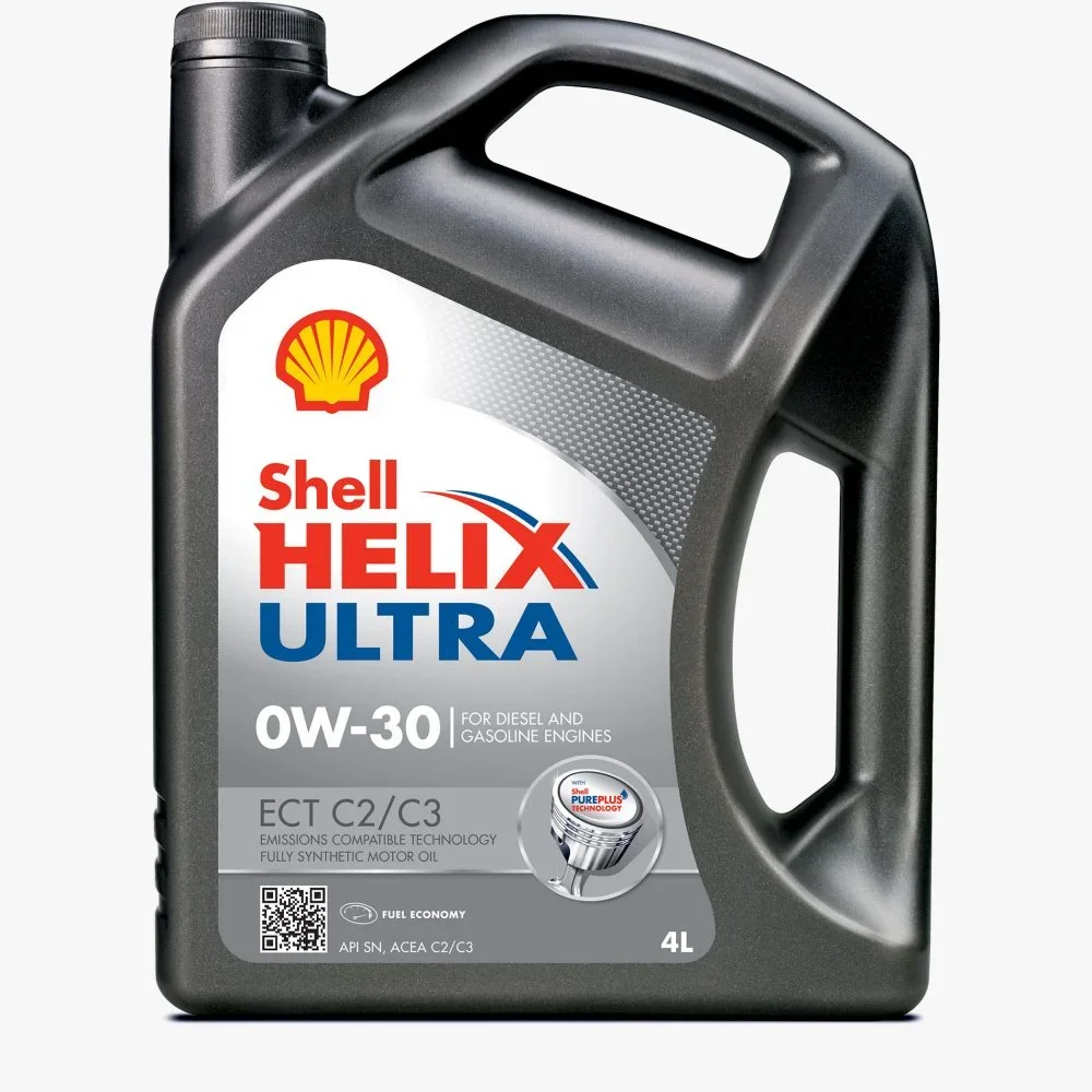 550042353 SHELL Моторное масло 0W30 синтетическое Helix Ultra ECT C2/C3 4 л (фото 1)