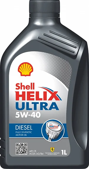 550040552 SHELL Моторное масло 5W40 синтетическое Helix Ultra Diesel 1 л (фото 1)
