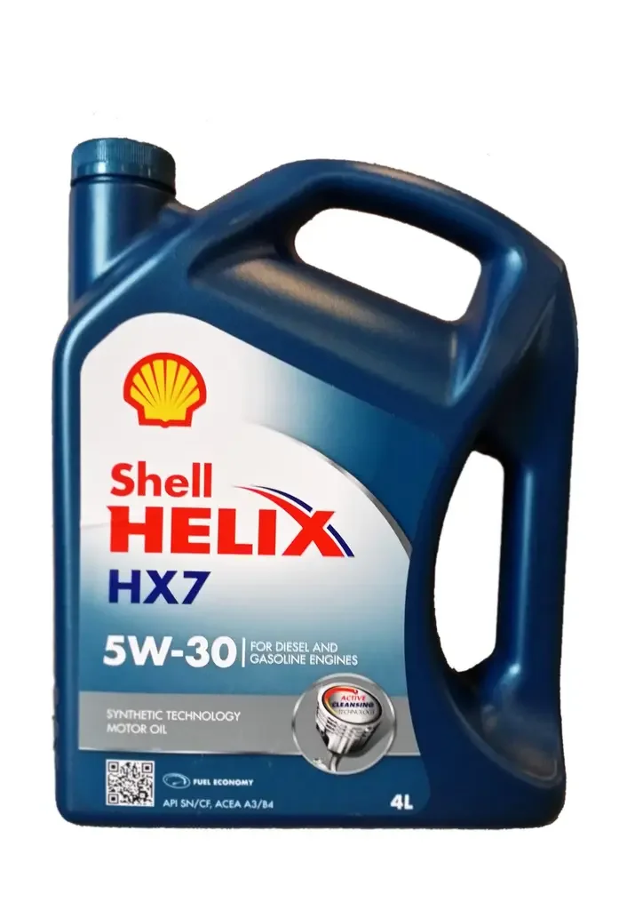 550040304 SHELL Моторное масло 5W30 полусинтетическое Helix HX7 4 л (фото 1)