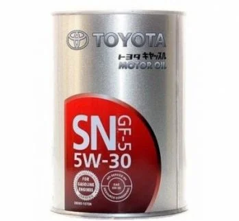 08880-10706 TOYOTA Моторное масло 5W30 синтетическое Motor Oil SN 1 л (фото 1)