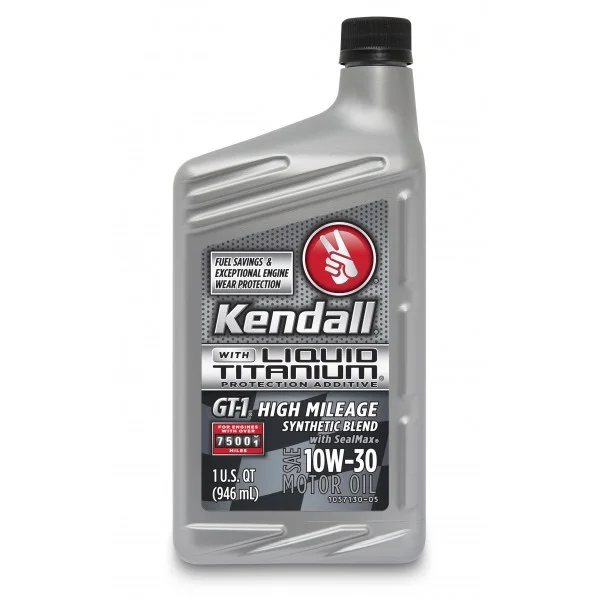 10W301QTGT1H.MILEAGE KENDALL Kendall GT-1 High Mileage Synthetic Blend (фото 1)