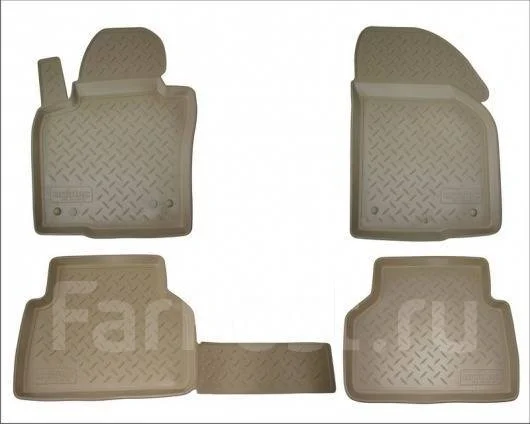 NLC0408212 ELEMENT/NOVLINE Комплект резиновых автомобильных ковриков в салон AUDI A-6 III (С6), 2006-2011, 4 шт. (полиуретан, бежевые) (фото 1)