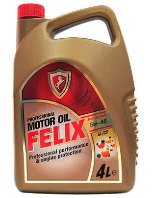 430900003 FELIX Моторное масло 5W40 полусинтетическое SL/CF 4 л (фото 1)
