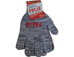 411040149 FELIX Перчатки хлопковые Felix с ПВХ-покрытием 10 класс (серые) (фото 1)