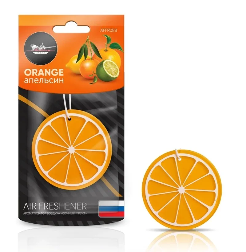 AFFR088 Airline Ароматизатор подвесной пластик "Сочный фрукт" апельсин (фото 1)