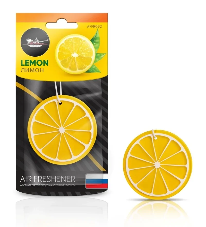 AFFR092 Airline Ароматизатор подвесной пластик "Сочный фрукт" лимон (фото 1)
