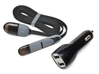 PH2173 PHANTOM Набор зарядный 3 пр: разветвитель прикуривателя на 1 USB, Data кабель micro-usb, Lighting для Iphone 5/6/7 (фото 1)
