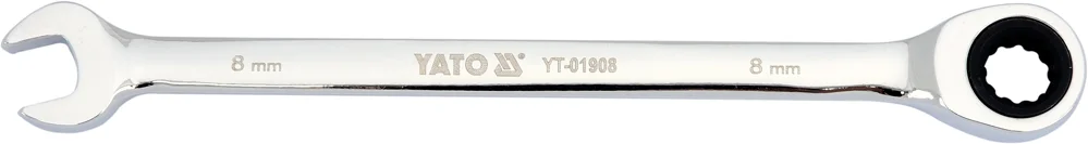 YT-01908 YATO Ключ комбинированный с трещоткой 8мм (фото 1)