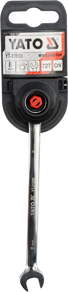 YT-01908 YATO Ключ комбинированный с трещоткой 8мм (фото 2)