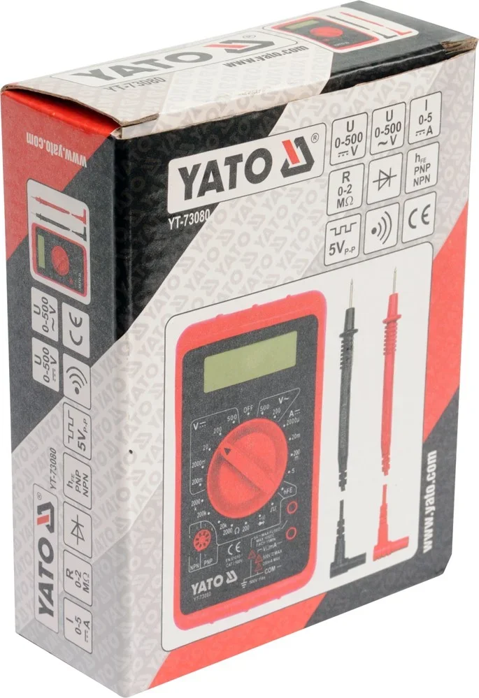 YT-73080 YATO Универсальный цифровой измеритель, мультиметр (фото 3)