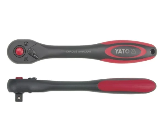 YT-0290 YATO Трещотка с пластм ручкой 72з. 1/4" 144мм (фото 1)
