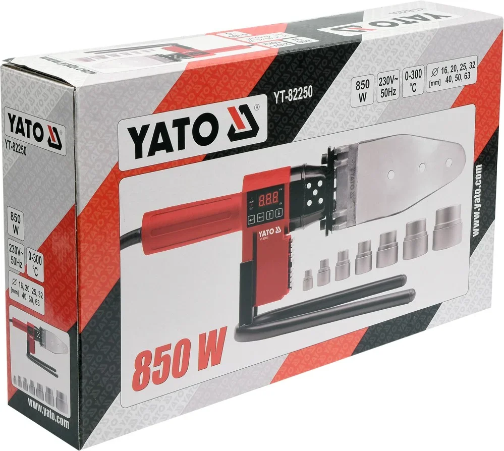 YT-82250 YATO Машина для пайки полипроп.труб 850Вт (фото 3)
