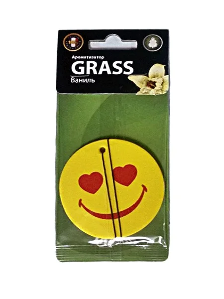 ST-0400 GRASS Ароматизатор картонный Smile ваниль (фото 1)