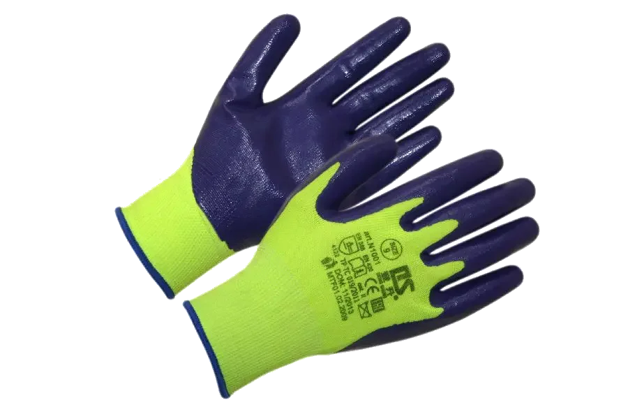 PRN1001 MYPROTECT Рабочие перчатки нейлоновые с нитриловым покрытием (фото 1)