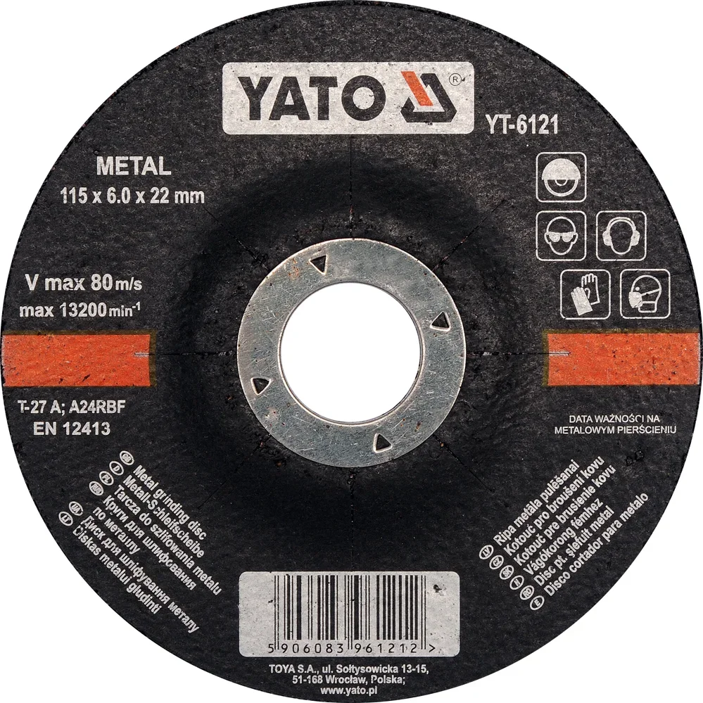 YT-6121 YATO Диск шлифовал.зачист.по метал.115х6,0 (фото 1)