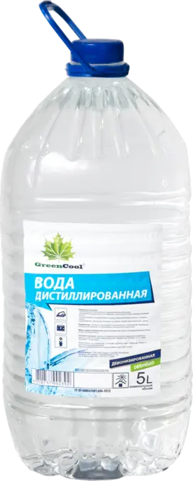 9000062 СпецЖидкости 9000062 Вода дистиллированная GreenCool, 5л, ПЭТ (фото 1)