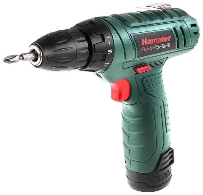 406116 HAMMER Дрель аккумуляторная Hammer Flex ACD12LE 10.8В 1х1.3ач 10мм 0-550 об/мин 18нм зар. 3ч (фото 1)