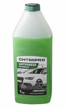 CH004 CHEMIPRO Антифриз Chemipro G11 готовый 1kg зеленый, 0.9л (фото 1)