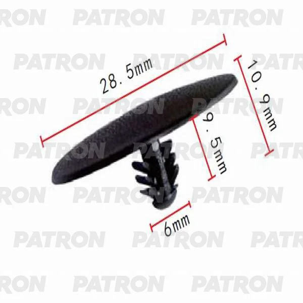 P37-0009 PATRON Клипса пластмассовая Infiniti, Nissan применяемость: капот (фото 1)