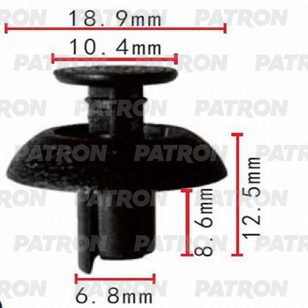P37-0035 PATRON Клипса пластмассовая Lexus, Toyota применяемость: бампер, защита, универсальные (фото 1)