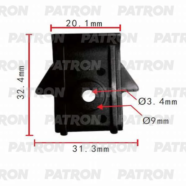 P37-0041 PATRON Клипса пластмассовая Infiniti, Nissan применяемость: подкрылок, крылья (фото 1)