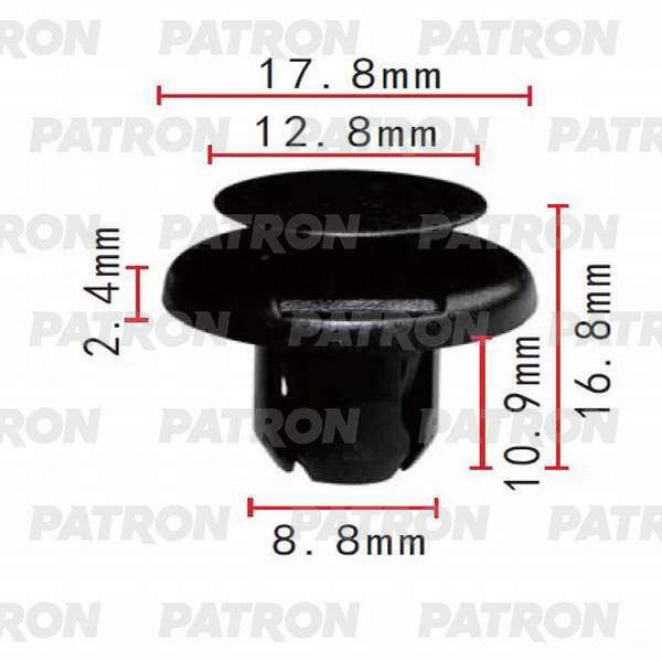 P37-0048 PATRON Клипса пластмассовая Lexus, Toyota применяемость: бампер - уплотнитель (фото 1)