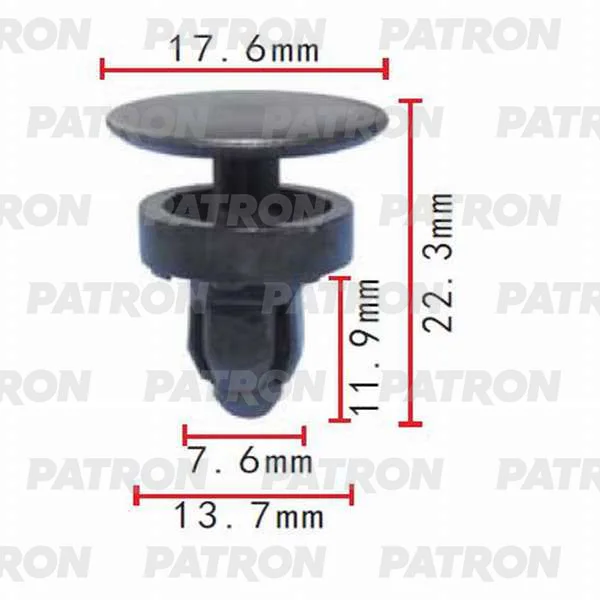P37-0114 PATRON Клипса пластмассовая Acura, Honda применяемость: кузов - решётки (фото 1)