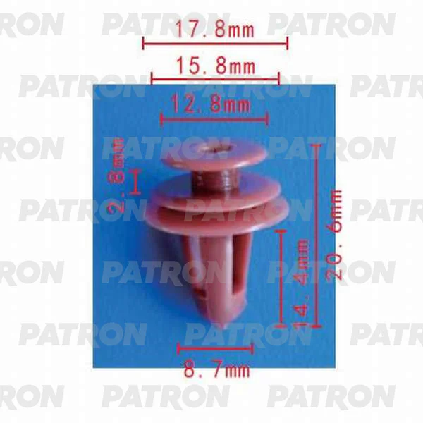 P37-0118 PATRON Клипса пластмассовая Chevrolet, Daewoo, GM, Lexus, Suzuki, Toyota применяемость: внутренняя отделка, дверь, универсальная (фото 1)