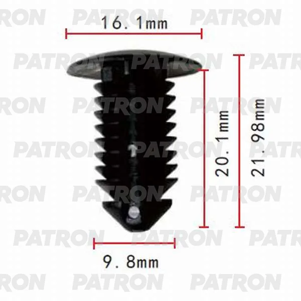 P37-0135 PATRON Клипса пластмассовая Chrysler, Ford применяемость: внутренняя отделка (фото 1)