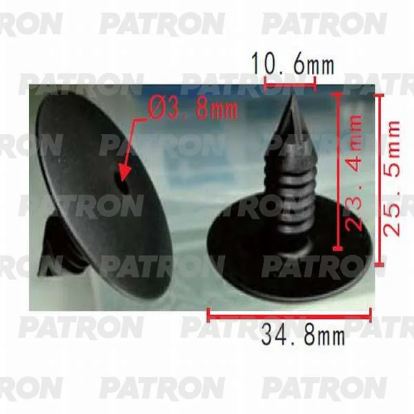 P37-0176 PATRON Клипса пластмассовая Renault применяемость: заглушка типа елочка (фото 1)