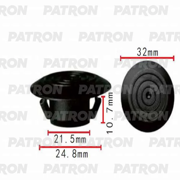 P37-0183 PATRON Клипса пластмассовая Lexus, Toyota применяемость: кузов - пороги (фото 1)