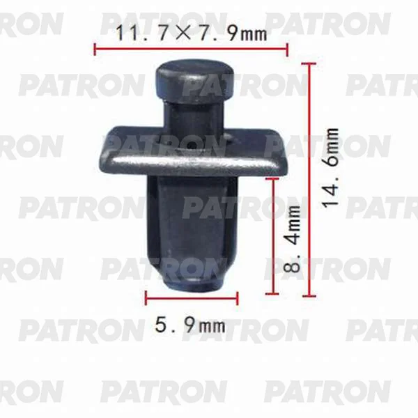 P37-0406 PATRON Клипса пластмассовая Infiniti, Nissan применяемость: кузов - решётки, защита (фото 1)