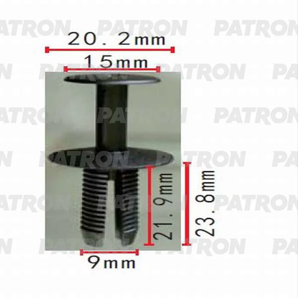 P37-0473 PATRON Клипса пластмассовая BMW применяемость: пистон распорный со шляпкой (фото 1)