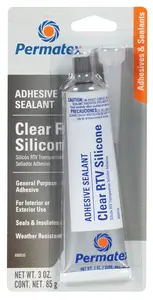 80050 PERMATEX Герметик прозрачный clear rtv silicone adhesive sealant (фото 2)