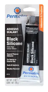 81158 PERMATEX Герметик черный black silicone adhesive sealant (фото 3)