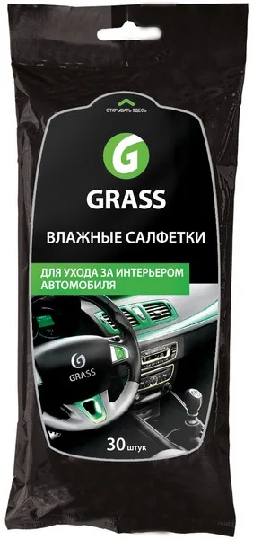 IT-0311 GRASS Набор влажных салфеток для ухода за интерьером автомобиля (фото 1)