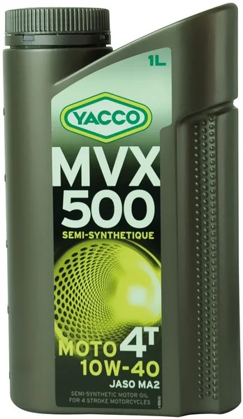 YACCO 10W40 MVX 500 4T/1 YACCO Масло моторное полусинтетическое 1 л - API SN JASO MA2 (фото 1)