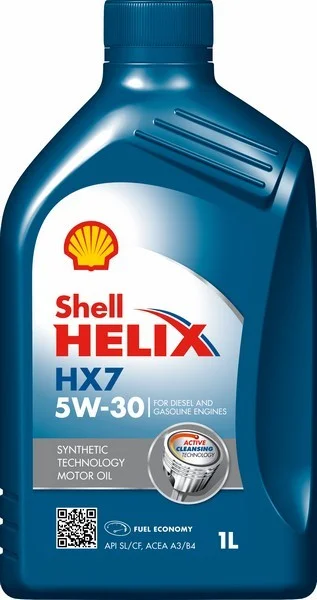 SHELL 5W30 HELIX HX7/1 SHELL Масло моторное 1л на основе синтетических технологий (фото 1)