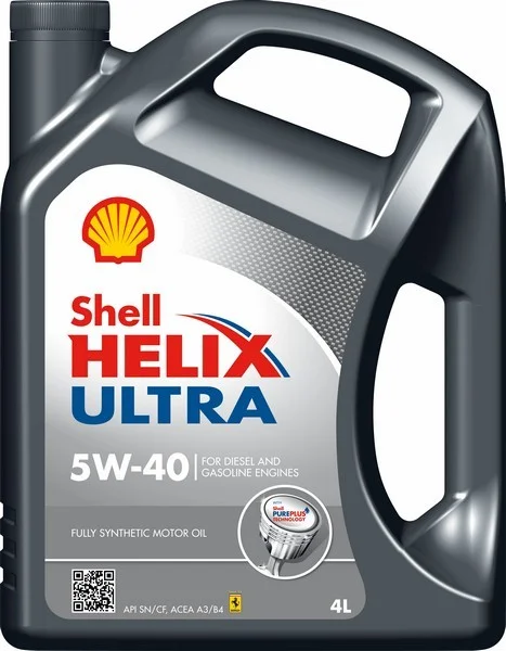SHELL 5W40 HELIX ULTRA/4 SHELL Масло моторное синтетическое 4л - API: SN/CF, ACEA: A3/B3/B4 (фото 1)
