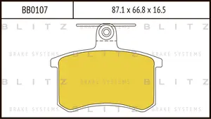 BB0107 BLITZ Колодки тормозные дисковые AUDI 80/100/A4/A6/A8 82-> (фото 1)