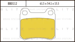 BB0112 BLITZ Колодки тормозные дисковые /комплект 4 шт/ (фото 1)