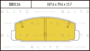 BB0116 BLITZ Колодки тормозные дисковые /комплект 4 шт/ (фото 1)