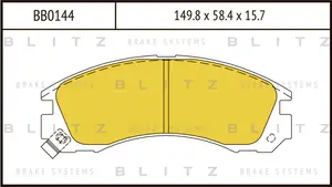 BB0144 BLITZ Колодки тормозные дисковые /комплект 4 шт/ (фото 1)