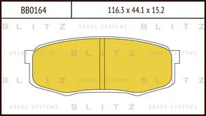 BB0164 BLITZ Колодки тормозные дисковые TOYOTA Land Cruiser 92-> (фото 1)