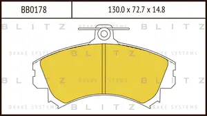 BB0178 BLITZ Колодки тормозные дисковые /комплект 4 шт/ (фото 1)