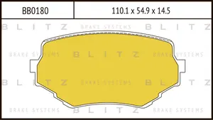 BB0180 BLITZ Колодки тормозные дисковые /комплект 4 шт/ (фото 1)