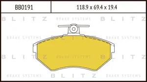 BB0191 BLITZ Колодки тормозные дисковые /комплект 4 шт/ (фото 1)