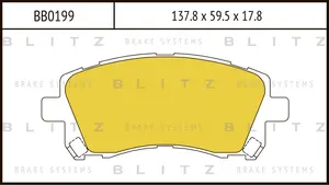 BB0199 BLITZ Колодки тормозные дисковые /комплект 4 шт/ (фото 1)