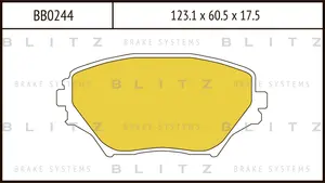 BB0244 BLITZ Колодки тормозные дисковые /комплект 4 шт/ (фото 1)